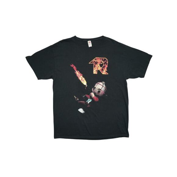 Fuerza Regida Concert Tour Graphic T-Shirt – Size L – Flame Logo & Doll Graphic - Picture 1 of 3